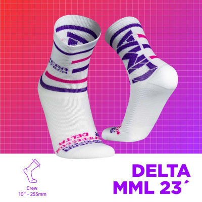 Silvera Medias Delta MML Blanco/Fucsia