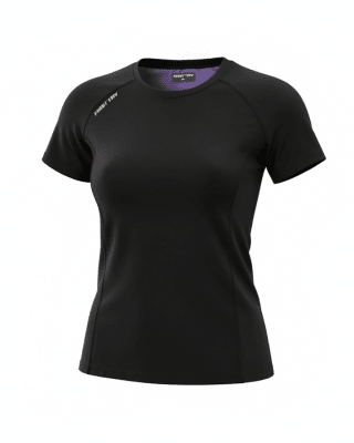 First Try Polo Running Aeroflow Run Tee Women Black/Purple