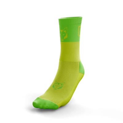 OTSO Media Multideporte Medium Cut Fluo Yellow / Fluo Green