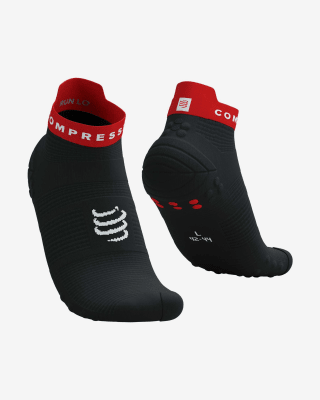 Compressport Pro Racing Socks v4.0 Run Low Black/Red