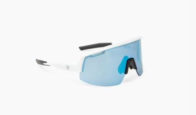 Optic Nerve FixieLux Shiny White w/Brown Lens Ice Blue Mirror