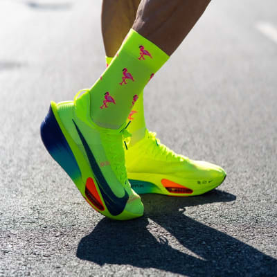 SPORCKS Medias Run Flamingo Yellow