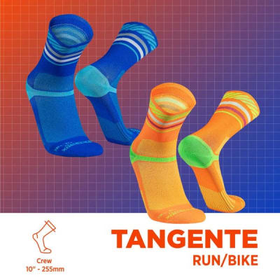 SILVER NANOTECH MEDIAS TANGENTE - 2 PACK - COBALTO/NARANJA