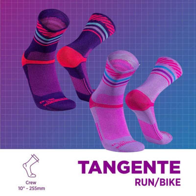 SILVERA NANOTECH MEDIAS TANGENTE - 2 PACK - LILA/MORADO