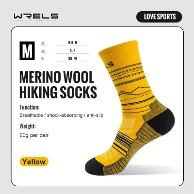 Wrels Medias Trail Lana Merino Amarillo