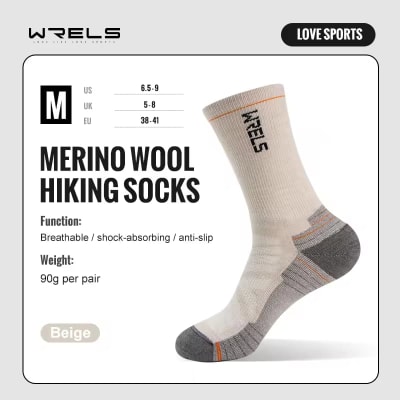 Wrels Medias Trail Lana Merino Beige