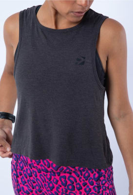 Sweat It Tank Top Charcoal