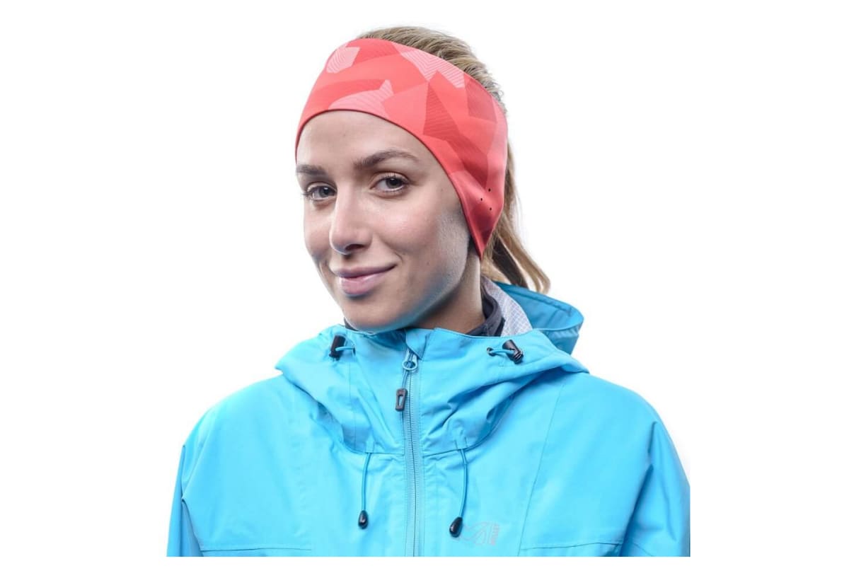 Buff Windproof Headband Camo Flamingo Pink2