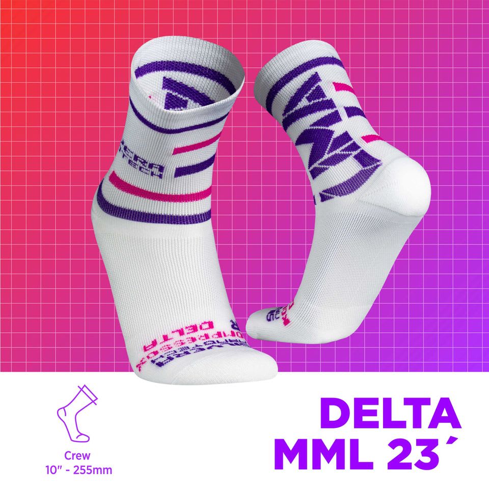 Silvera Medias Delta MML Blanco/Fucsia1