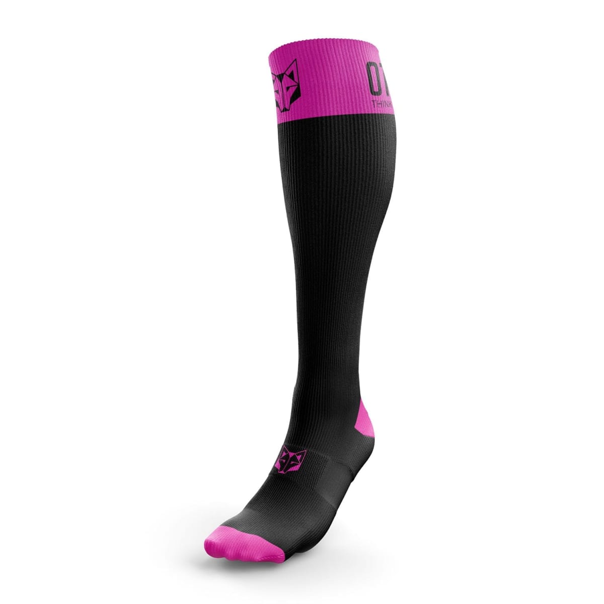 OTSO Media Multideporte Recovery Black & Fluo Pink1
