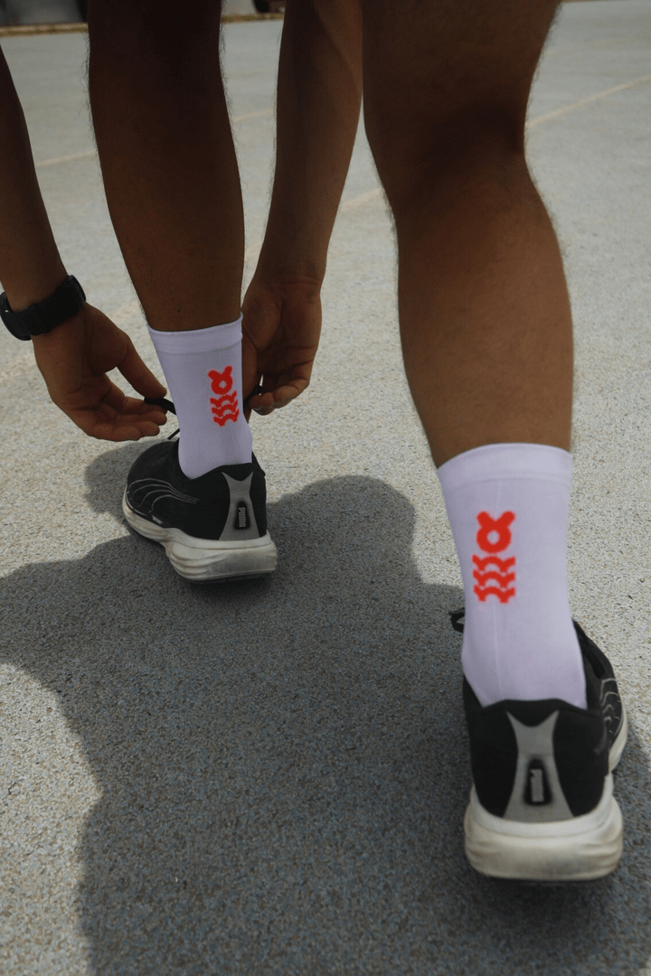 Bunnyhop Medias BHRun Blanco & Naranja2