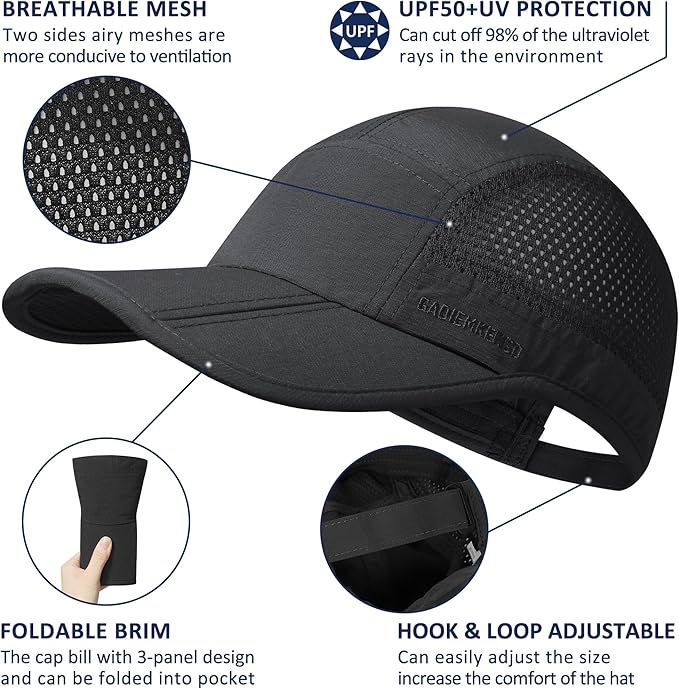 Gadiemkensd Gorra de Correr Plegable9
