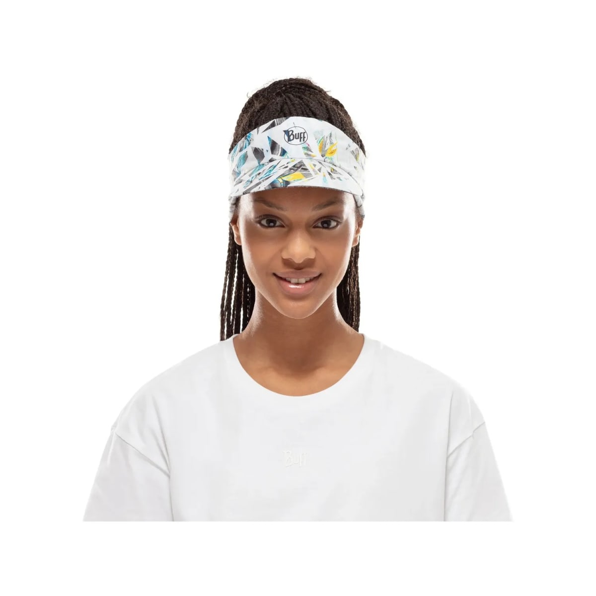 Buff Pack Run Visor Ipe White2