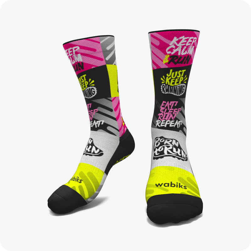 Wabiks Medias Born to Run Fluor1