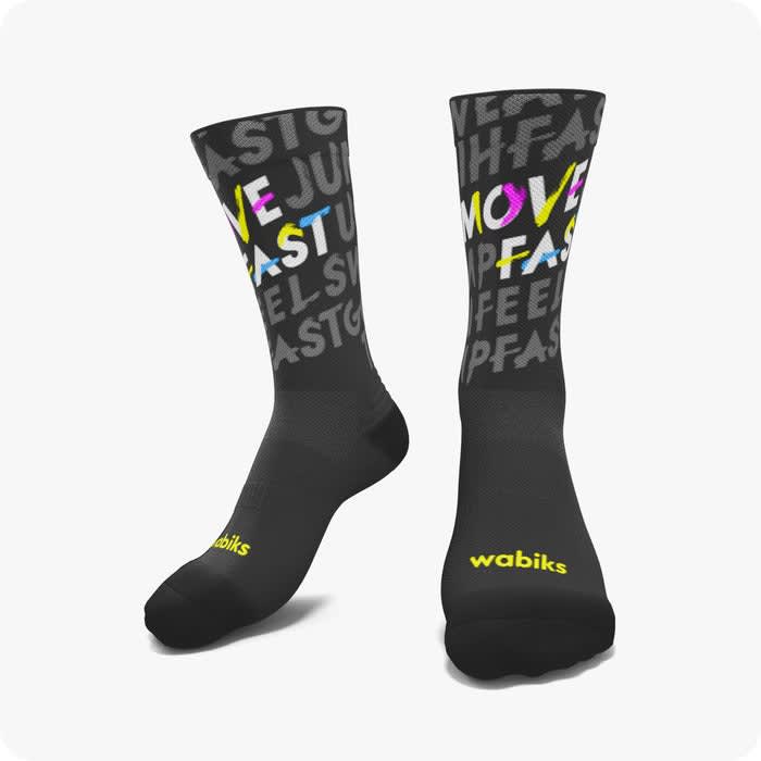 Wabiks Medias Move Fast Negro1