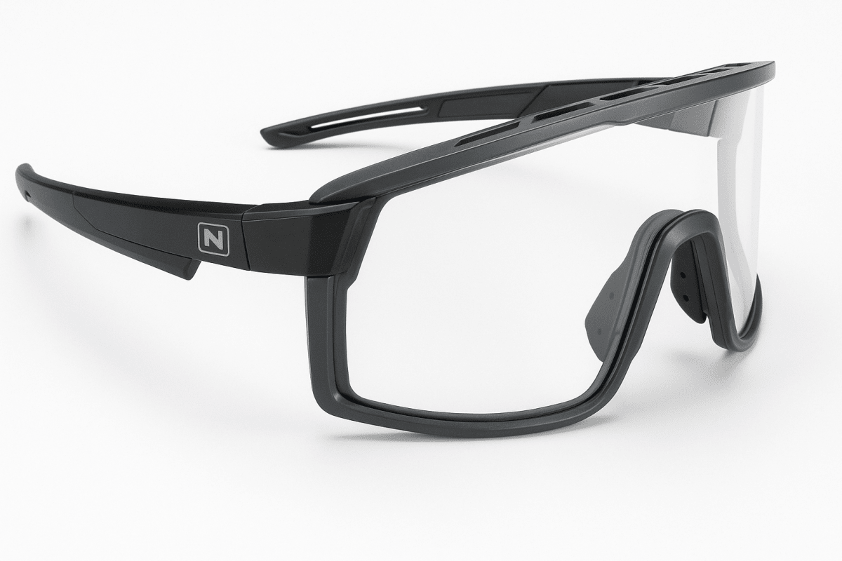 Optic Nerve Fixie Max - Matte Black with Matte Carbon Rim w/Clear Z87.11