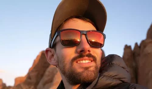 Optic Nerve Rumble Shiny Black Polarized Red Mirror3