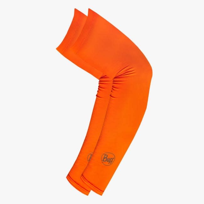 Buff Arm Sleeves Solid Orange Fluorm1