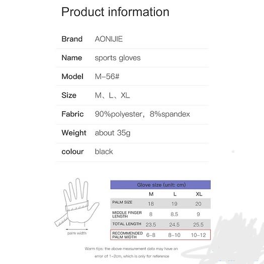 Aonijie Guantes Antideslizantes  Anti-Slip. Negro3