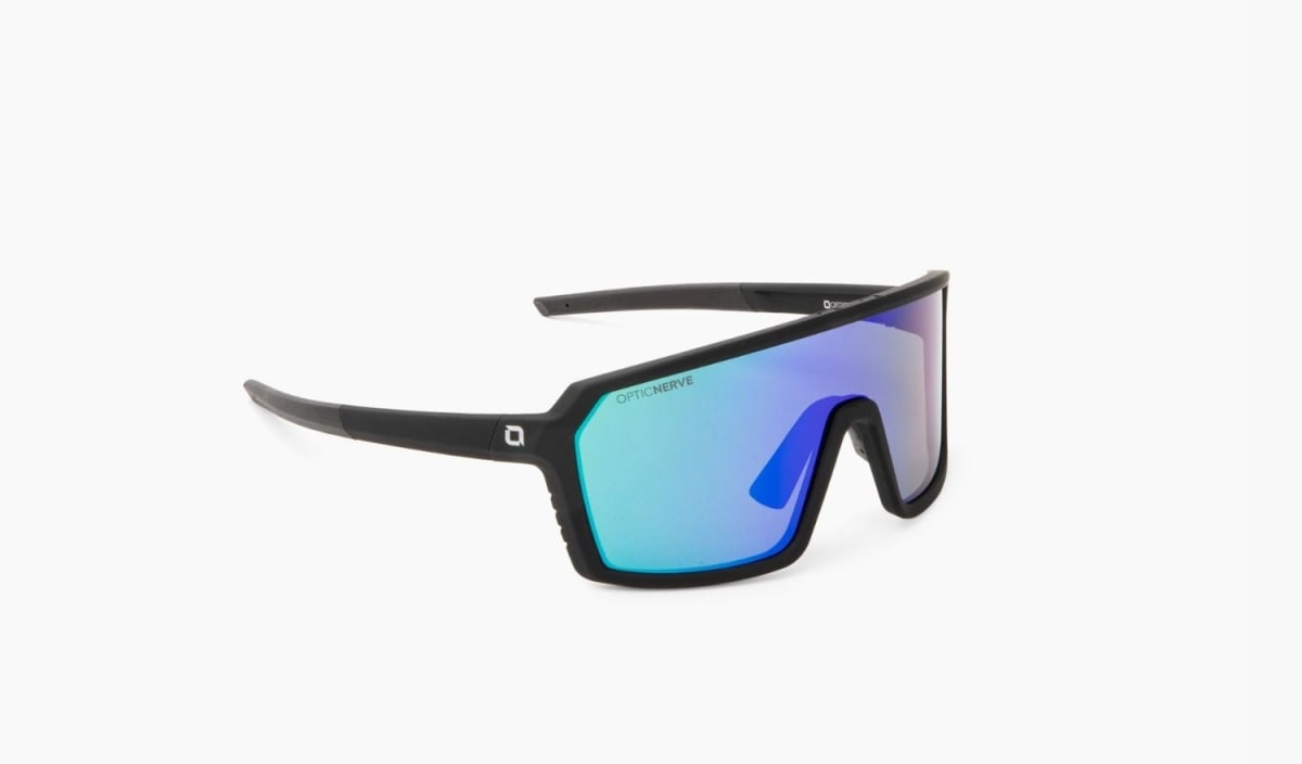 Optic Nerve Phenom Matte Black Green Smoke Mirror1