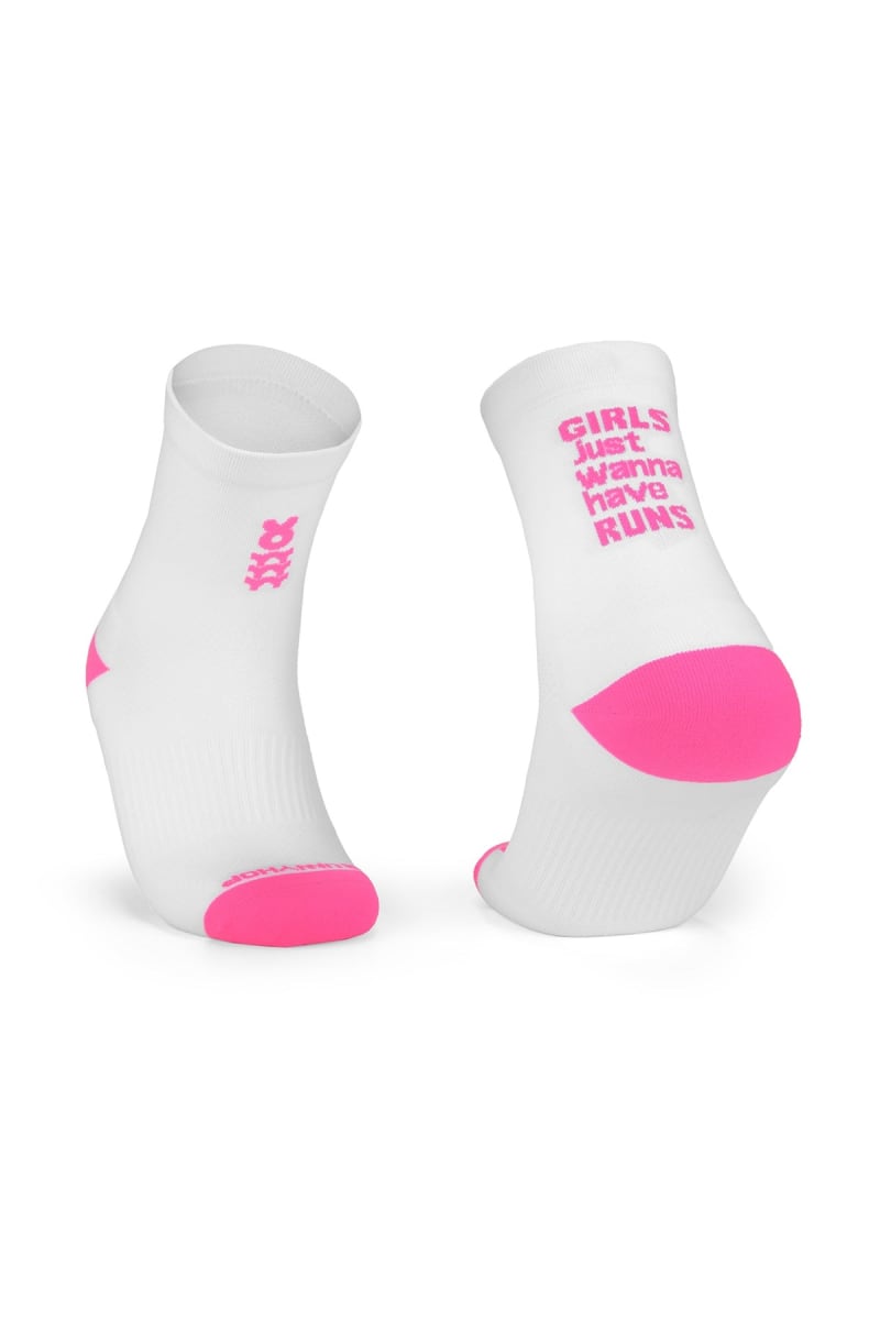 BunnyHop Medias Girls Blanco Fucsia1