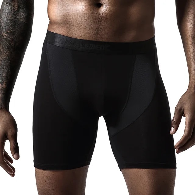 AOELEMENT Boxers Deportivos Transpirables - NEGRO1