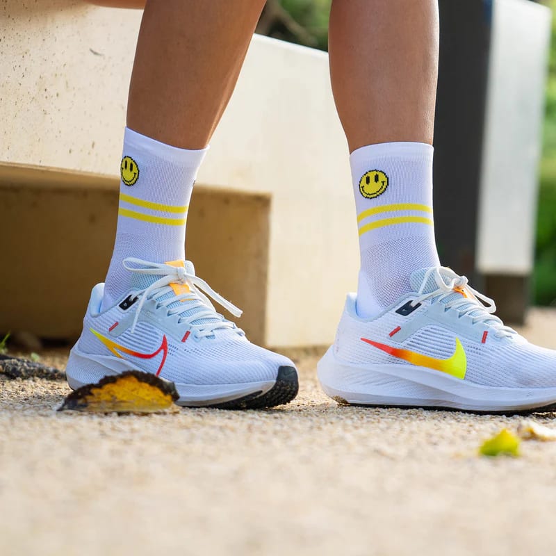 SPORCKS Medias Happy Run White1