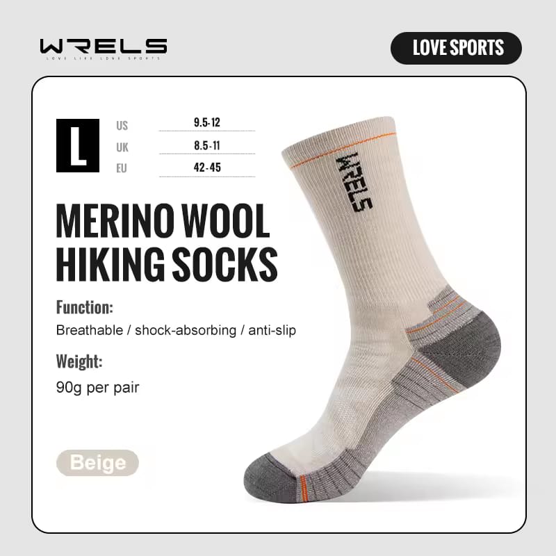 Wrels Medias Trail Lana Merino Beige2