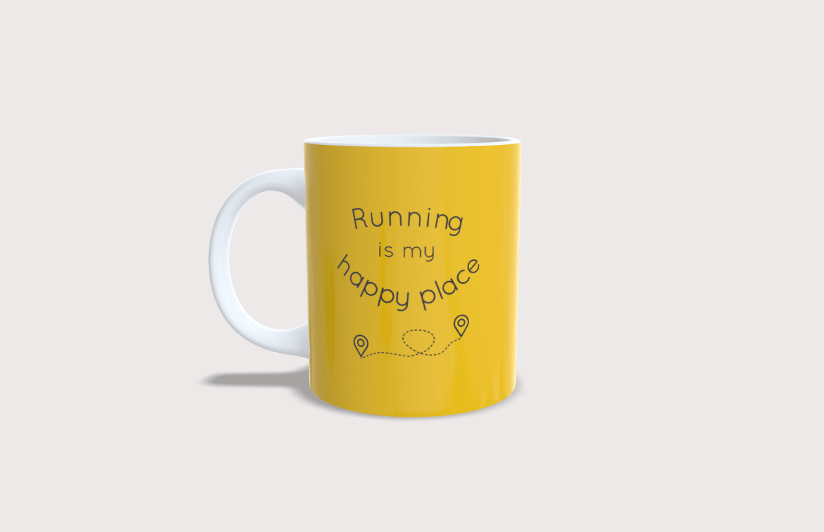 RUNNERS HIGH COFFEE CUP - HAPPY PLACE1