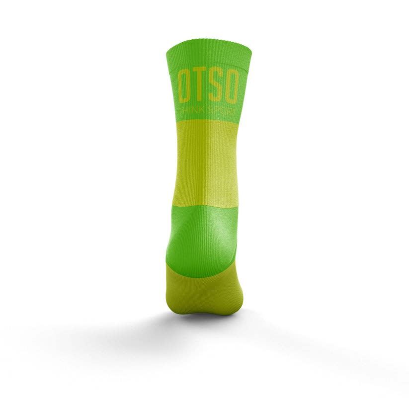 OTSO Media Multideporte Medium Cut Fluo Yellow / Fluo Green2