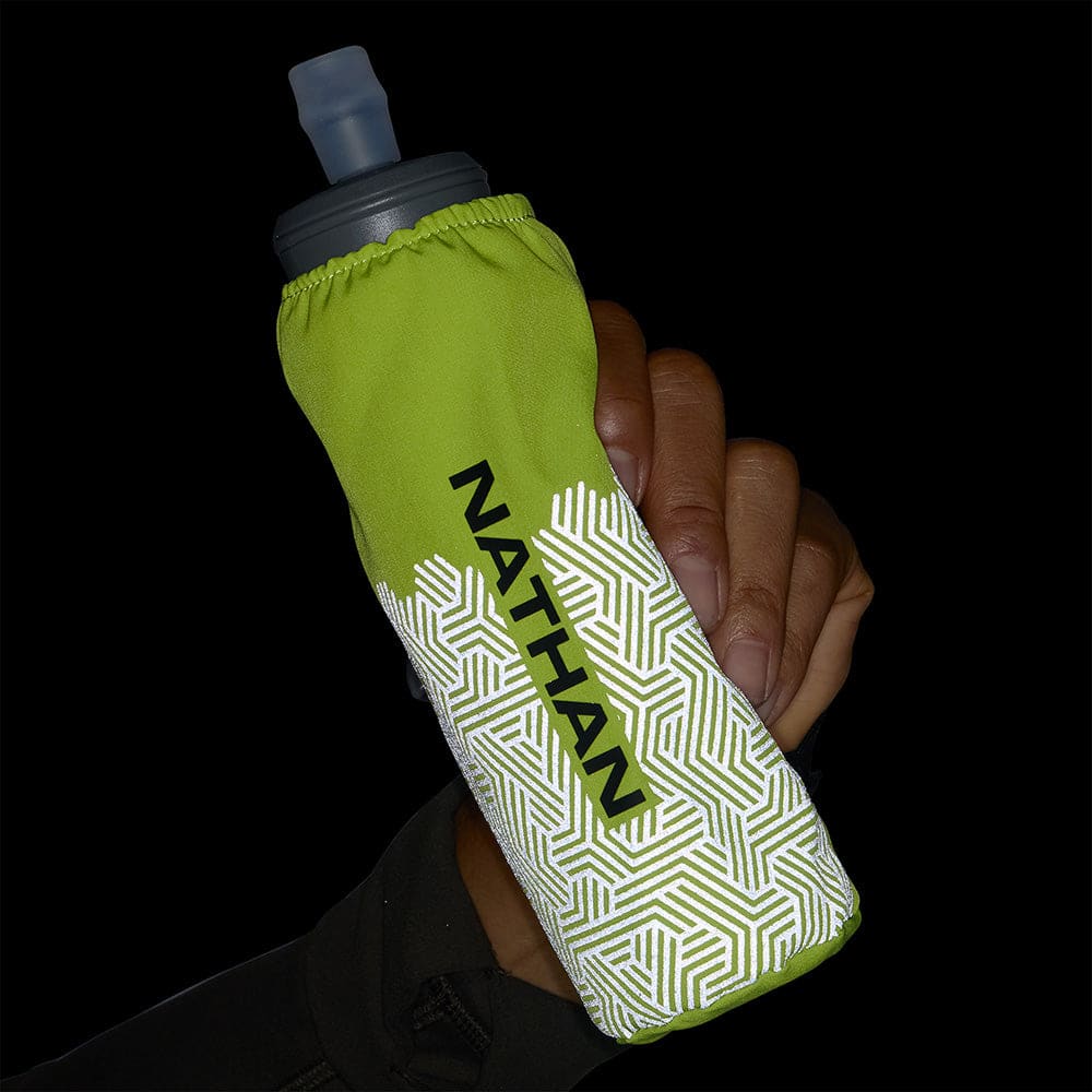 Nathan HyperNight Pinnacle Soft Flask 14oz Yellow/Hex Print4