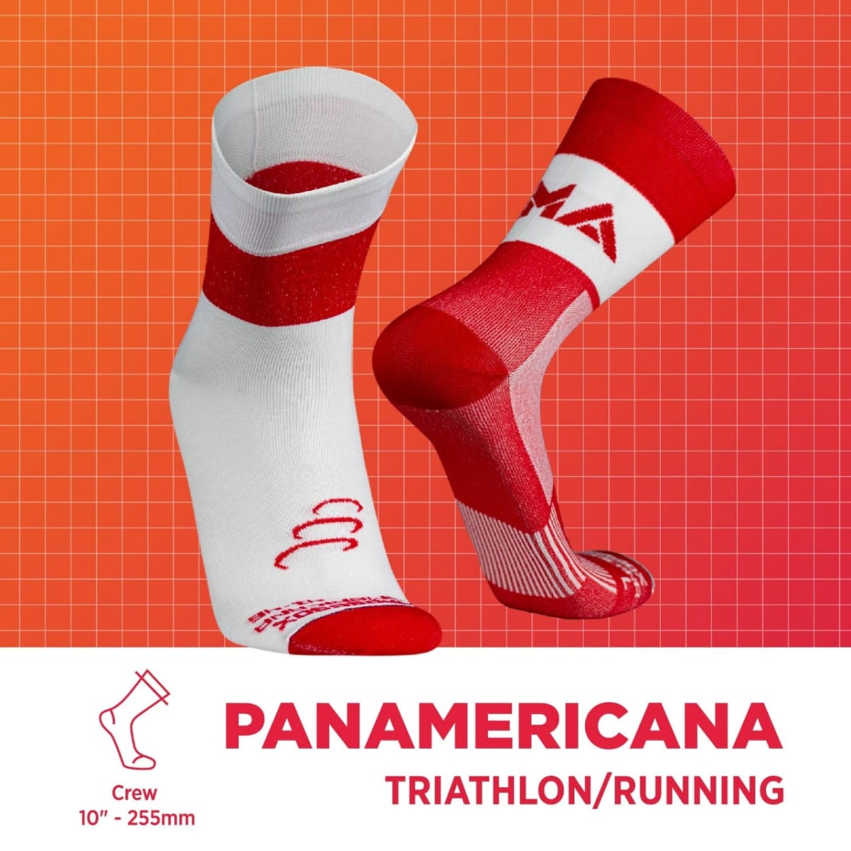 Silvera Medias Lima Compression Sock Blanco/Rojo1