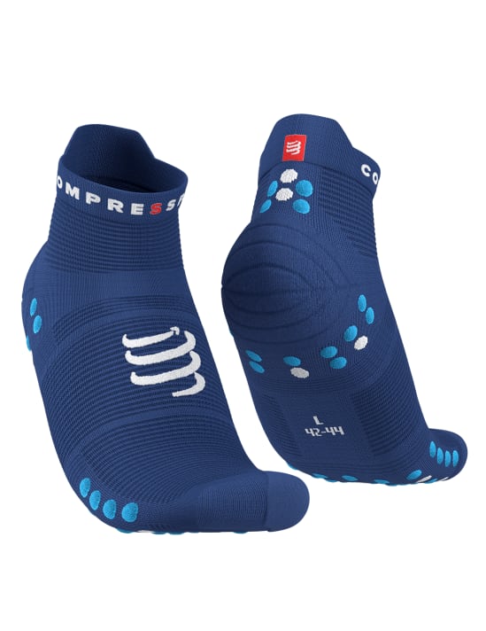 Compressport Pro Racing Socks v4.0 Run Low Sodalite/Fluo Blue1