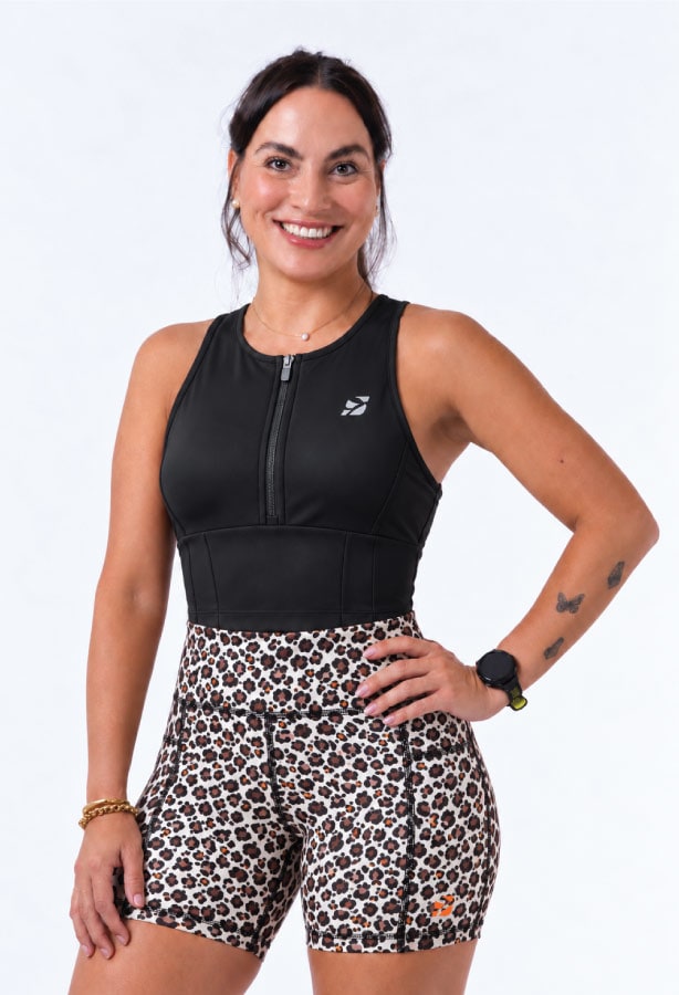 Sweat It Shorts Animal Brown1