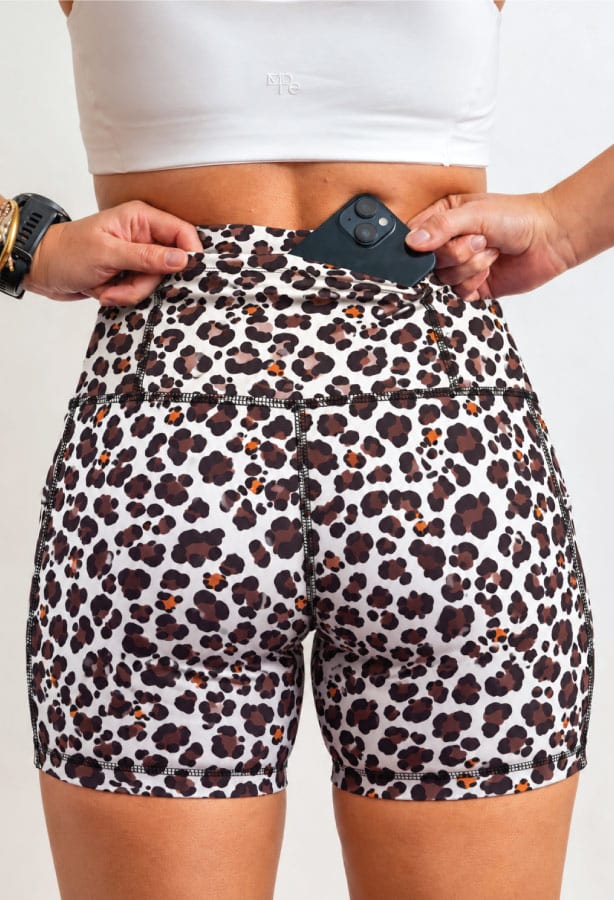 Sweat It Shorts Animal Brown5