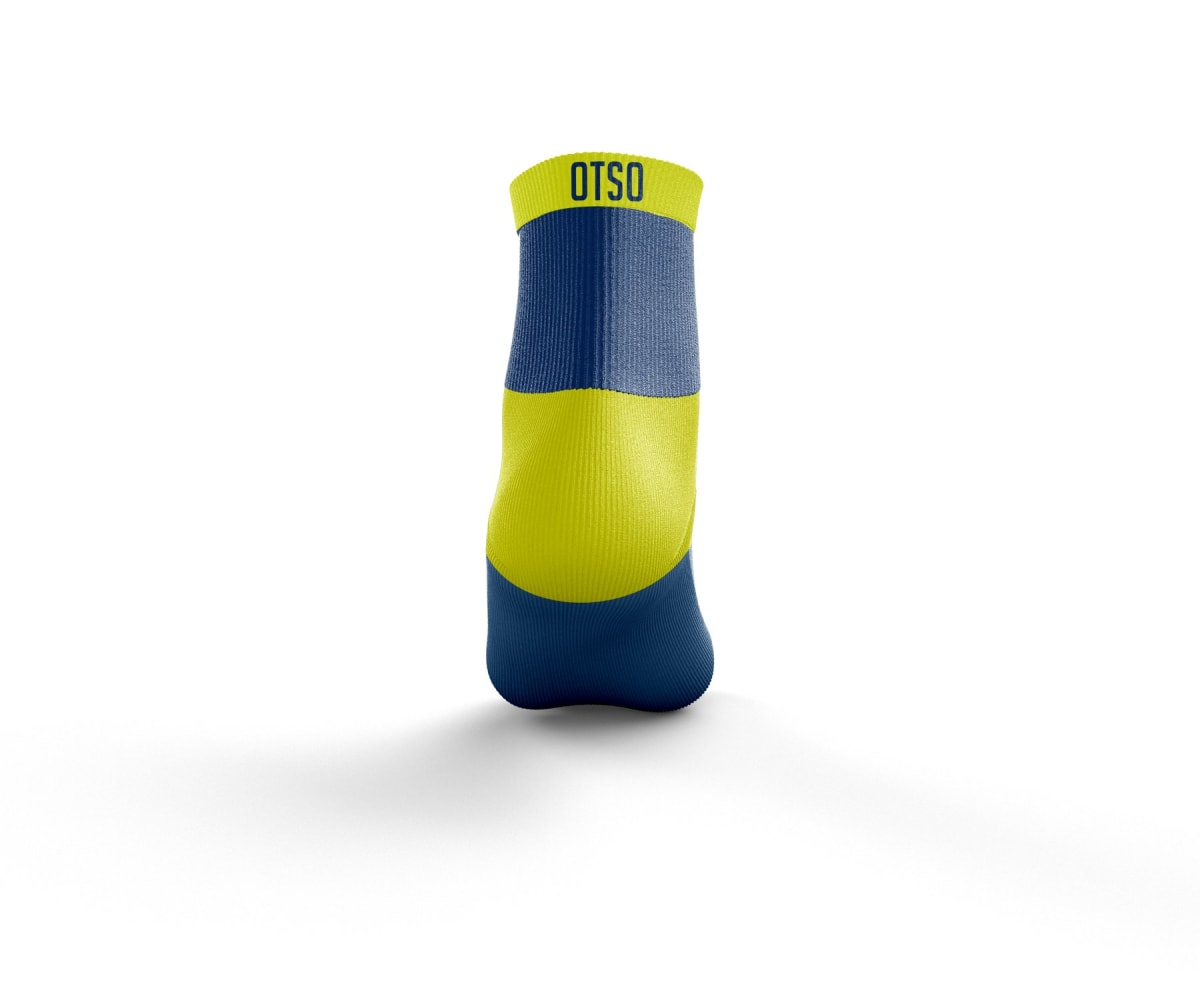 OTSO Media Multideporte Low Cut Electric Blue & Yellow2
