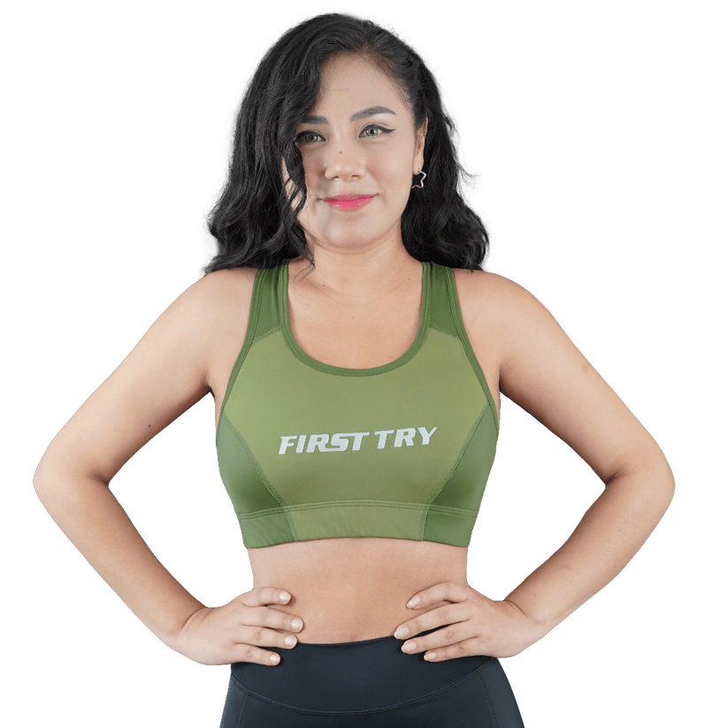 First Try Flow Sports Bra Verde1