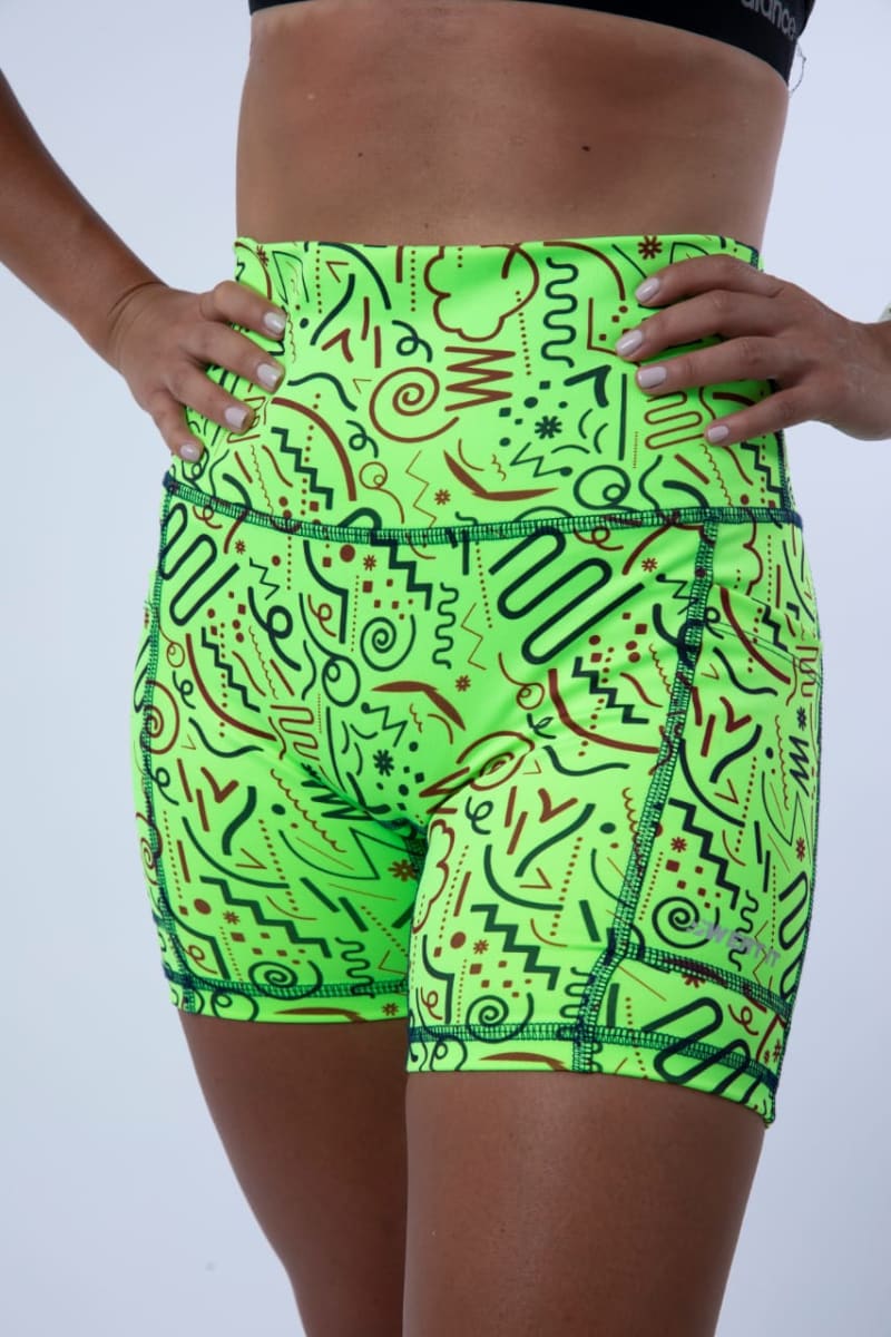 Sweat It Short Lemon Green3