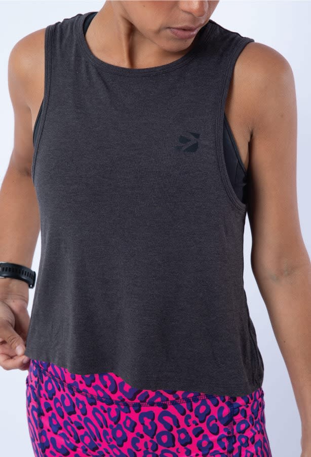 Sweat It Tank Top Charcoal1