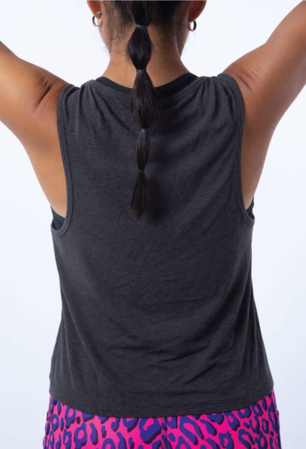 Sweat It Tank Top Charcoal2