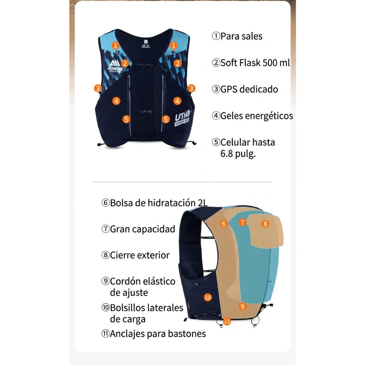 AONIJIE CHALECO UTMB 12L5