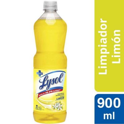 Lysol Limpiador Líquido Desinfectante Limón 900 ml