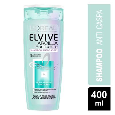 Elvive Shampoo Arcilla Purificante Anti-Caspa 400 ml1