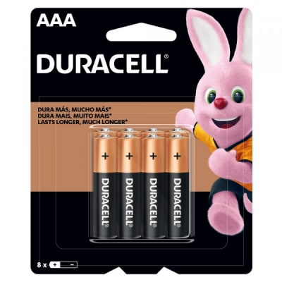 Duracell Pila Alcalina AAA Pack 8 Un1