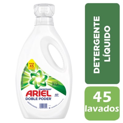 Ariel Detergente Líquido Concentrado Doble Poder 1.8 L