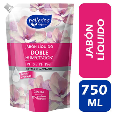 Ballerina Jabón Líquido de Glicerina Crema Humectante Doypack 750 ml