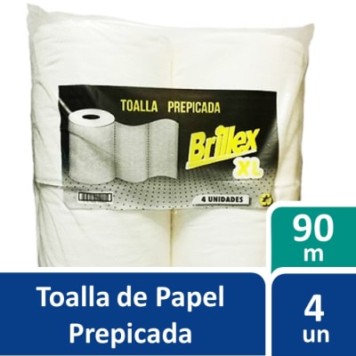 Brillex Toalla de Papel Jumbo Prepicada 90 Metros 4 Rollos1