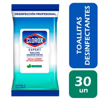 Clorox Toallitas Desinfectantes Expert Aroma Fresco 30 Un1