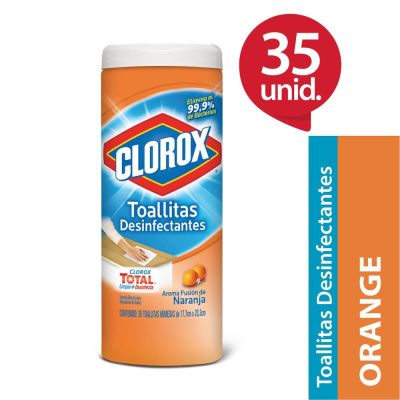  Clorox Toallitas Desinfectantes Aroma Fusión de Naranja 35 Un1