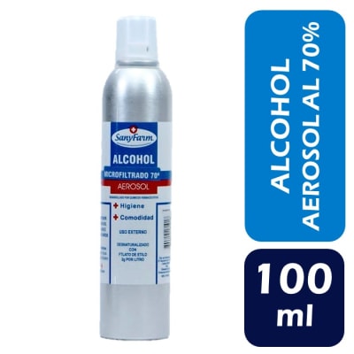 SanyFarm Alcohol Aerosol Microfiltrado 70° 100 ml1